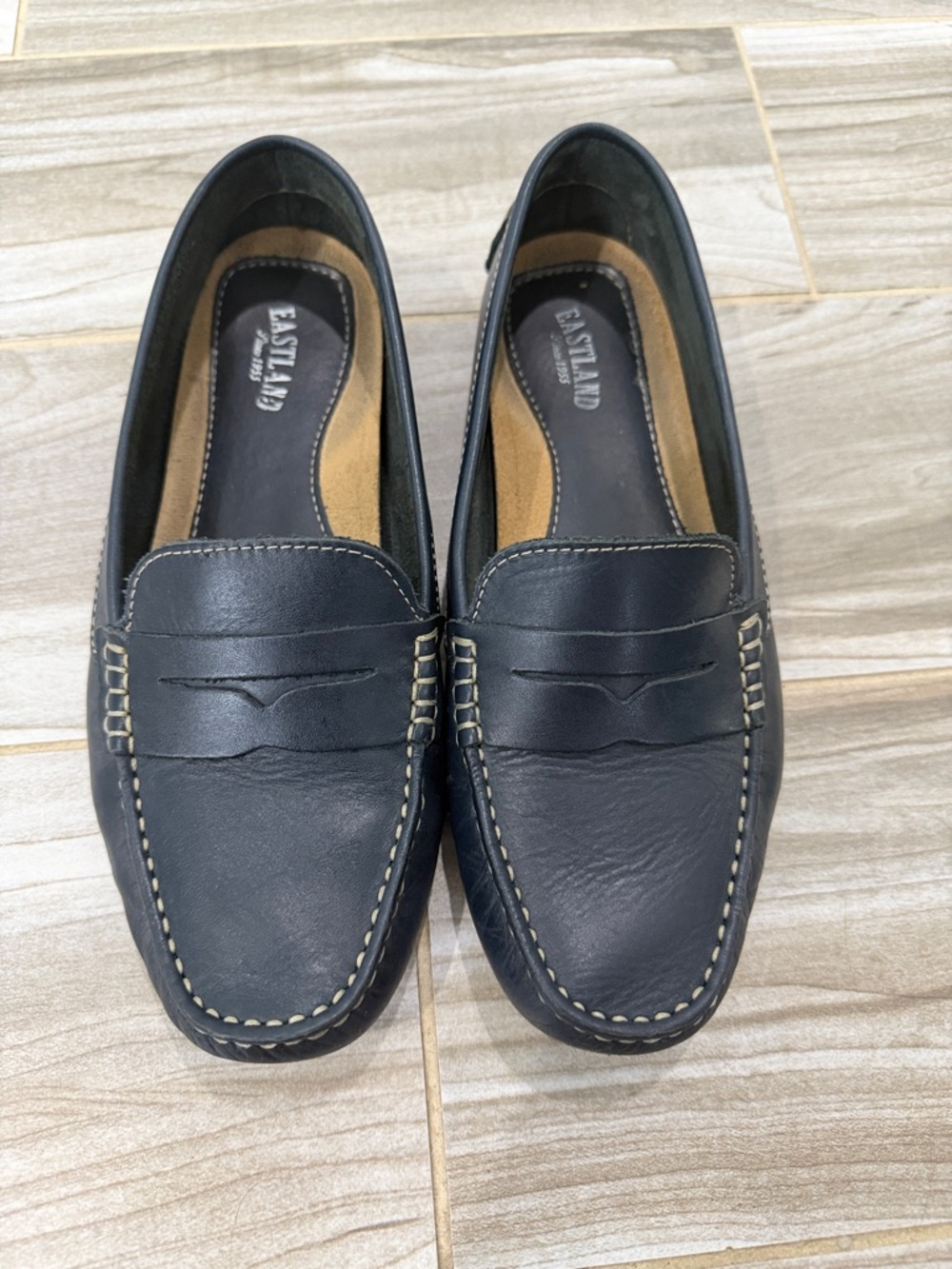 Eastland navy loafers